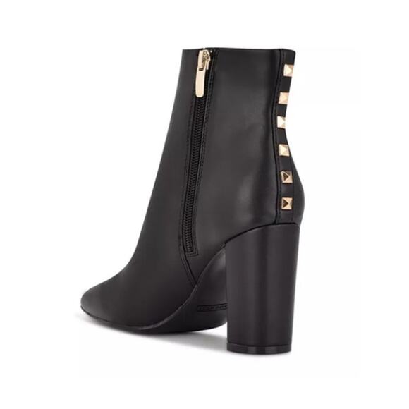 Nine West Yuhav Women's Black Studded Block Heel Boots 9.5 - Picture 2 of 5